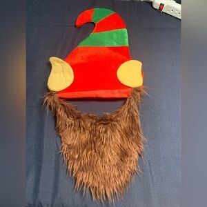 Kids Elf Costume Hat with Beard